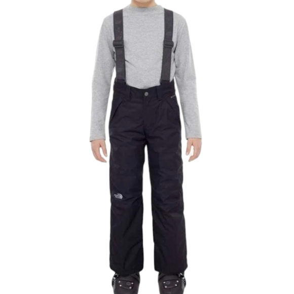 The North Face Snowquest Suspender Winter Ski Pants, Black, EUC, sz Small (7-8) - Picture 1 of 10